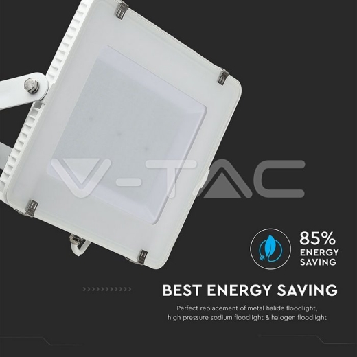 200W LED Floodlight SMD SAMSUNG Chip Slim White Body White - 8