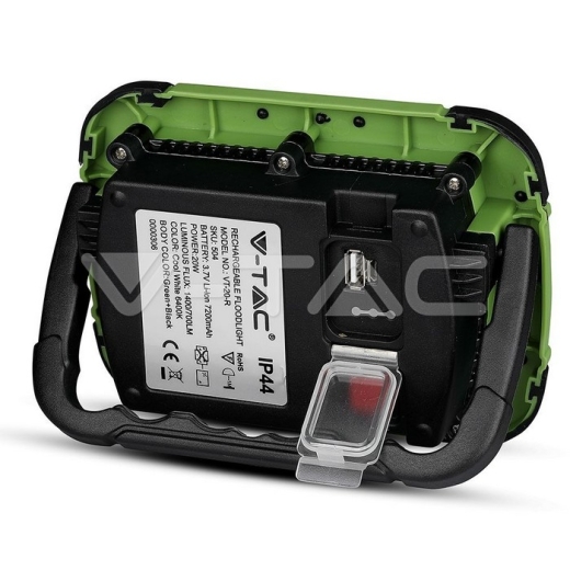 20W LED Floodlight Rechargeable SAMSUNG Chip USB + SOS Function IP44 4000K - 5