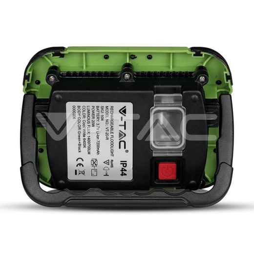 20W LED Floodlight Rechargeable SAMSUNG Chip USB + SOS Function IP44 4000K - 6