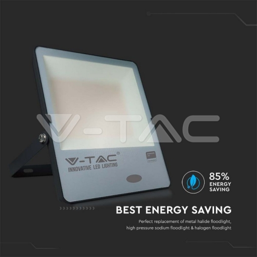 Proyectores LED 200W con Sensor Crepuscular, SAMSUNG Chip 100 lm/W Cuerpo Negro 3000K - 5