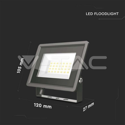 Proyector LED 20W SMD cuerpo negro 6400K - 7