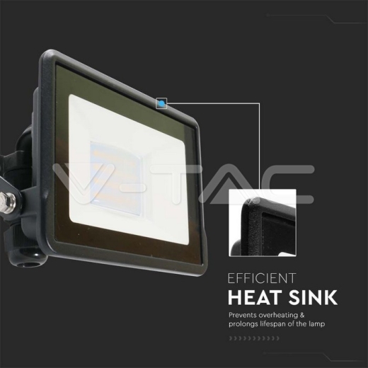 Proyector LED 20W SAMSUNG Chip Cuerpo Negro 3000K - 7