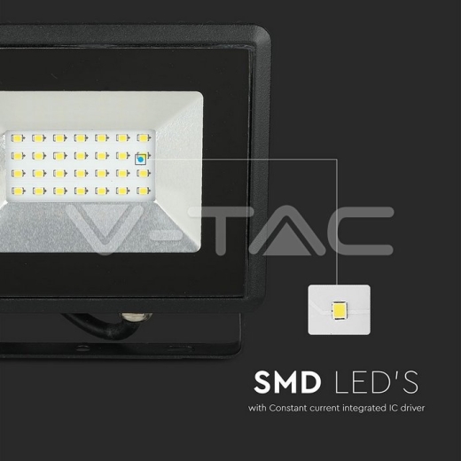 20W LED Floodlight SMD E-Series Black Body Red IP65 - 7