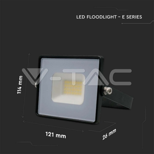 Proyector LED 20W SMD G2 E-Series cuerpo negro 3000K - 7
