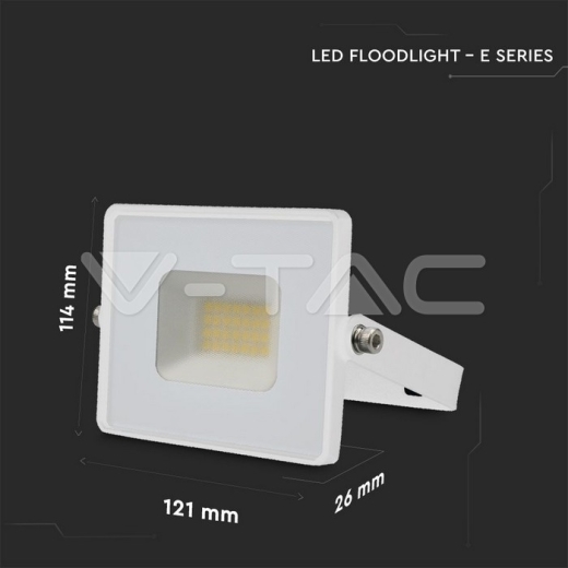 Proyector LED 20W SMD G2 E-Series cuerpo blanco 3000K - 7