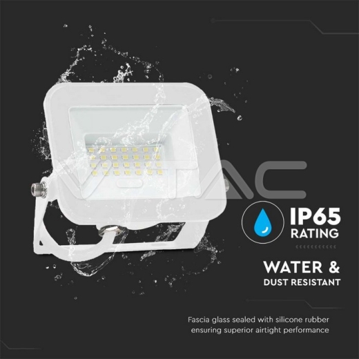20W LED Floodlight SMD SAMSUNG Chip PRO-S White Body 3000K - 5