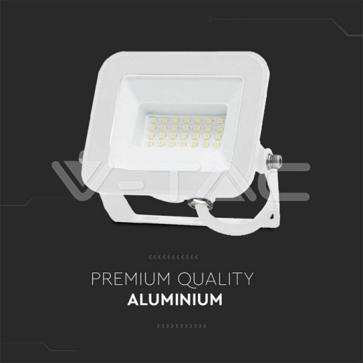20W LED Floodlight SMD SAMSUNG Chip PRO-S White Body 4000K - 6