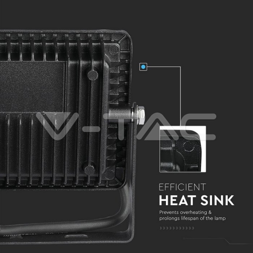 20W LED Floodlight SMD SAMSUNG Chip Slim Black Body 3000K - 8