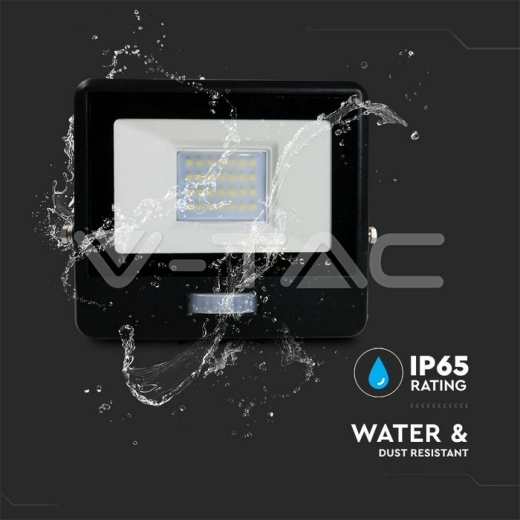 20W LED PIR Sensor Floodlight SAMSUNG Chip Black Body 4000K - 8