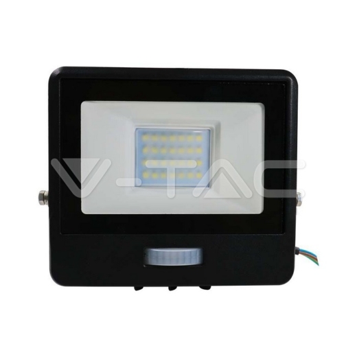 20W LED PIR Sensor Floodlight SAMSUNG Chip Black Body 4000K 1M Cable - 2