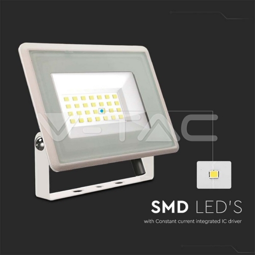 Foco Proyector LED 20W SMD Cuerpo Blanco 6400K - 2