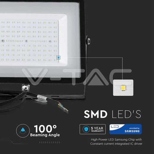 Proyector de LED 300W SMD SAMSUNG Chip cuerpo negro 6400K - 5