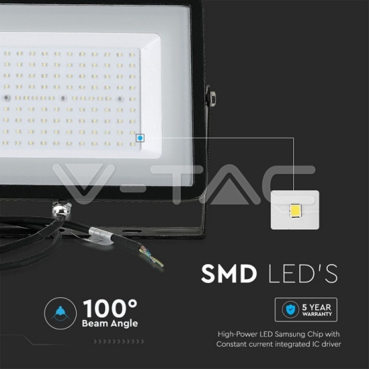 Proyector LED 300W SMD SAMSUNG CHIP Cuerpo Negro 4000K - 5