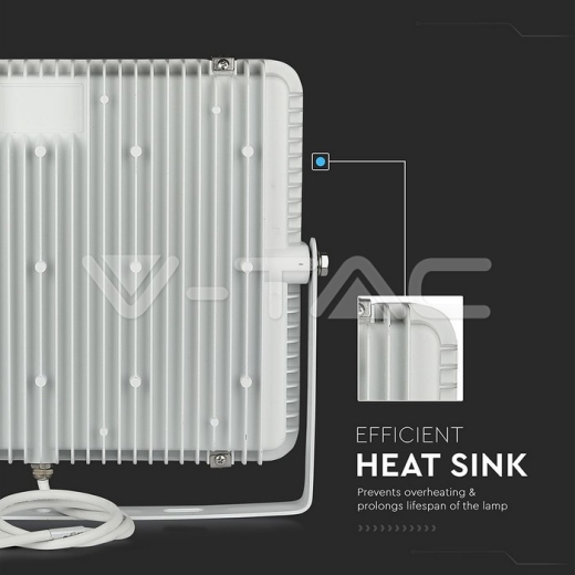 300W LED Floodlight SMD SAMSUNG Chip Slim White Body 4000K - 7