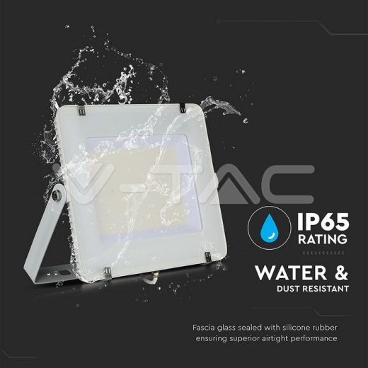 300W LED Floodlight SMD SAMSUNG Chip Slim White Body 4000K - 9