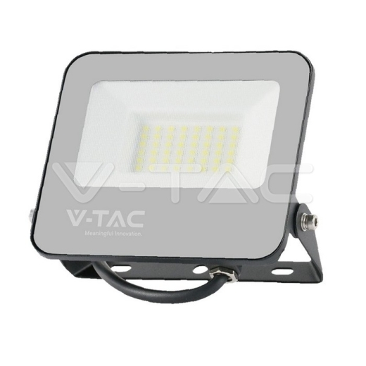 30W LED Floodlight 6500K Black Body Grey Glass 160lm/W 5yrs Warranty - 1