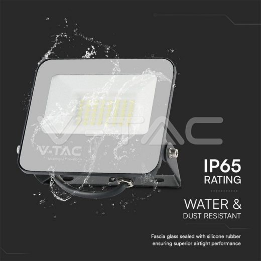 Foco Proyector 30W RGB+Cristal Esmerilado Blanco Cuerpo Negro con Controlador IP65 - 4