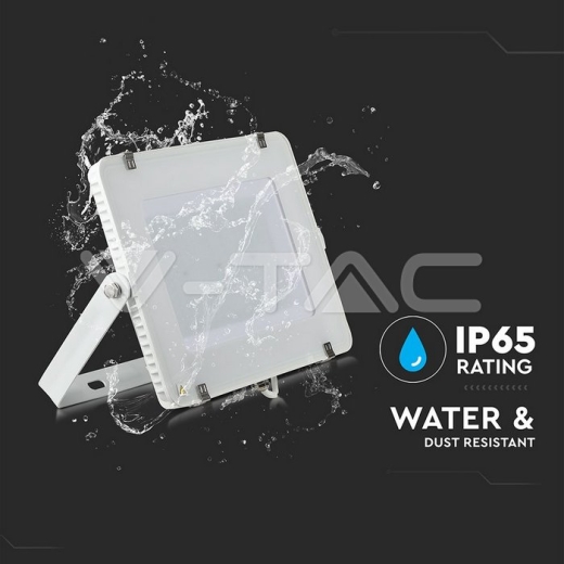 300W LED Floodlight SMD SAMSUNG Chip Slim White Body 4000K - 9