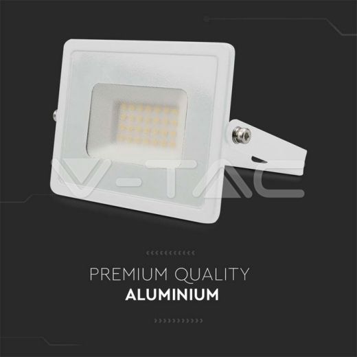 30W LED Floodlight SMD E-Series G2 White Body 4000K - 6