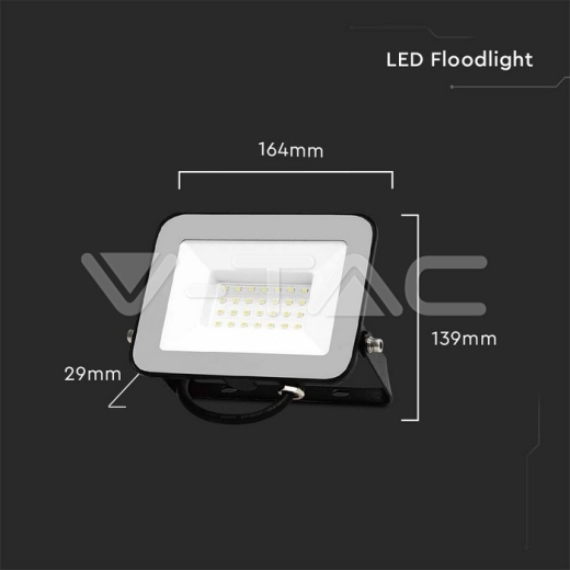 Proyector LED 30W SMD SAMSUNG Chip PRO-S Cuerpo Gris 4000K - 7