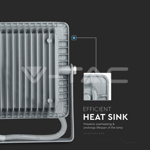 30W LED Floodlight SMD SAMSUNG Chip Slim Grey Body 4000K - 7