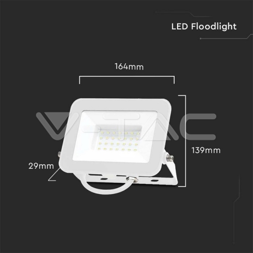 Proyector LED 30W SMD SAMSUNG Chip PRO-S Cuerpo Blanco 4000K - 7