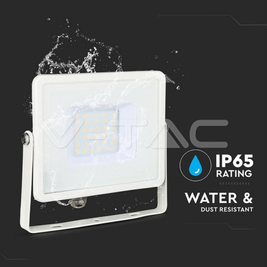 30W LED Floodlight SMD SAMSUNG Chip Slim White Body White - 11