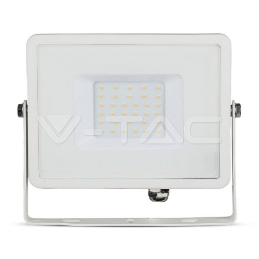 30W LED Floodlight SMD SAMSUNG Chip Slim White Body White - 4