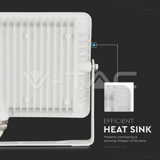 30W LED Floodlight SMD SAMSUNG Chip Slim White Body White - 9