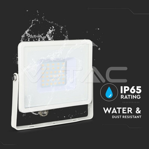 30W LED Floodlight SMD SAMSUNG Chip White Body 3000K - 11