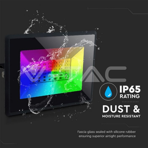 30W LED Floodlight with Remote Control RGB IP65 - 5
