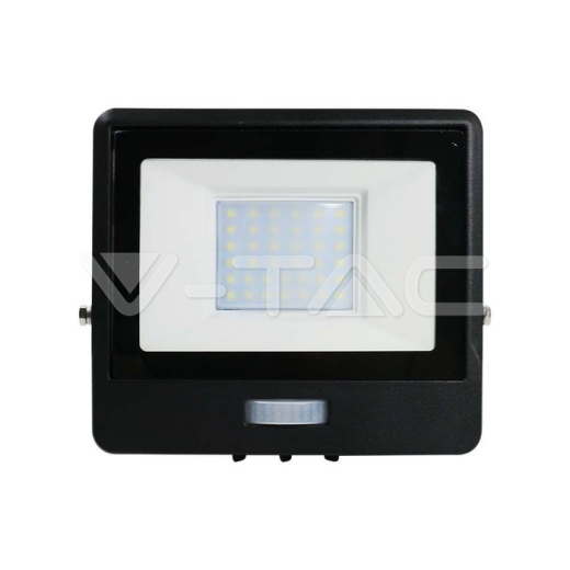 30W LED PIR Sensor Floodlight SAMSUNG Chip Black Body 4000K 1M Cable - 2