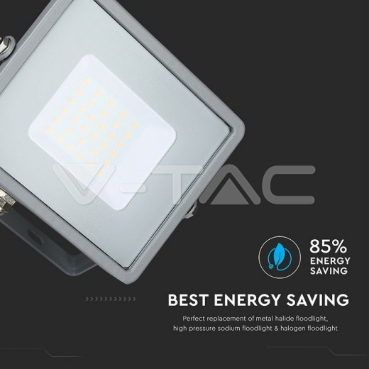 Proyector de LED 30W SMD SAMSUNG Chip cuerpo gris 6400K - 8