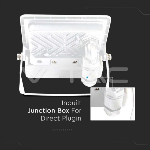 30W LED PIR Sensor Floodlight SAMSUNG Chip White Body 3000K - 5