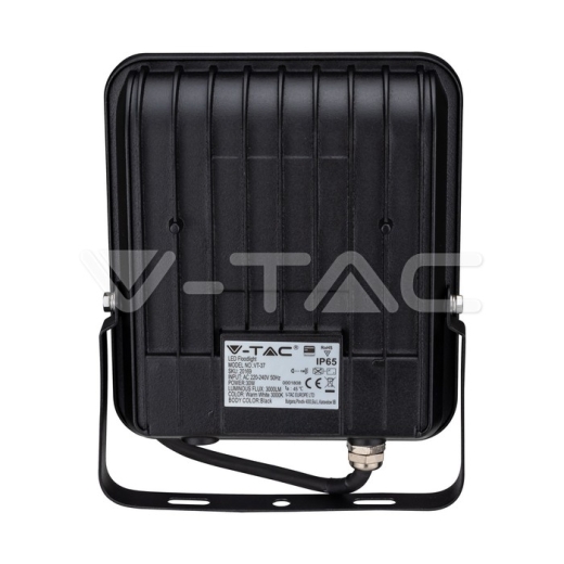 30W LED Sensor Day Light Floodlight SAMSUNG Chip 100 lm/W Black Body 3000K - 3