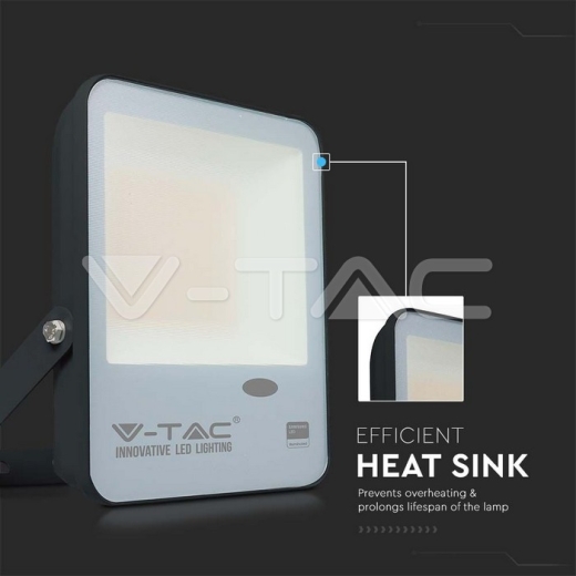 30W LED Sensor Day Light Floodlight SAMSUNG Chip 100 lm/W Black Body 3000K - 8