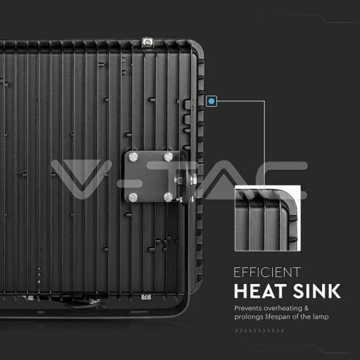 500W LED Floodlight SMD SAMSUNG Chip Slim Black Body 6400K 120 lm/Watt - 8