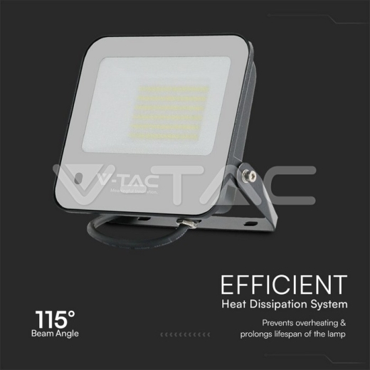 50W Floodlight RGB+White Frosted Glass Black Body with Contrоller IP65 - 6