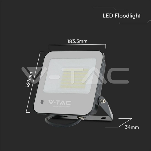 50W Floodlight RGB+White Frosted Glass Black Body with Contrоller IP65 - 8