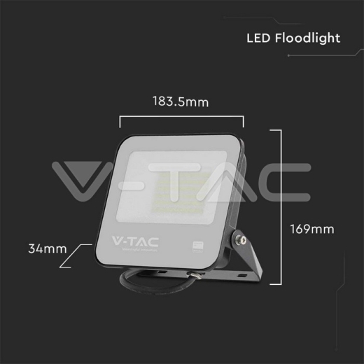 Foco Proyector LED 50W SAMSUNG Chip Cuerpo Negro 4000K Super Brillante 135lm/W - 7