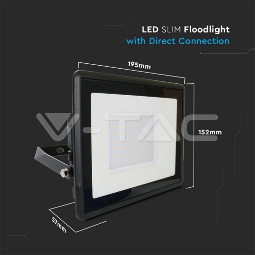 50W LED Floodlight SAMSUNG Chip Black Body 4000K - 11