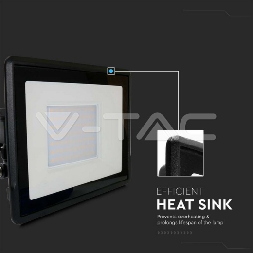 50W LED Floodlight SAMSUNG Chip Black Body 4000K - 7