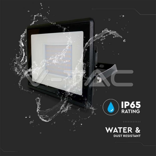50W LED Floodlight SAMSUNG Chip Black Body 4000K - 8