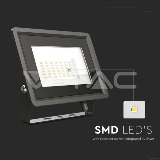 50W LED Floodlight SMD Black Body 3000K - 2