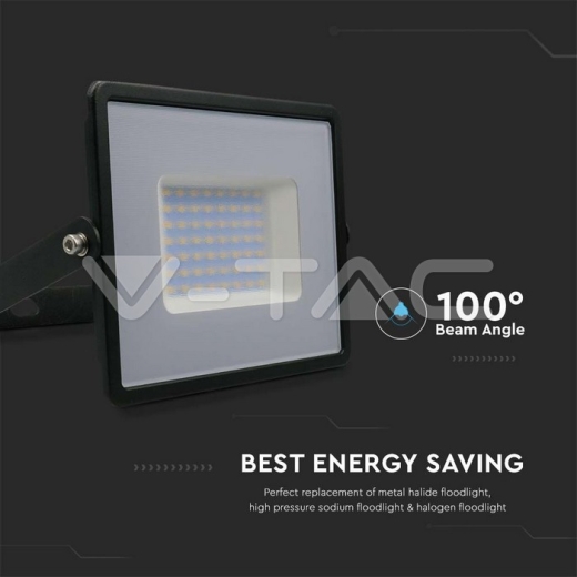 50W LED Floodlight SMD E-Series G2 Black Body 4000K - 4
