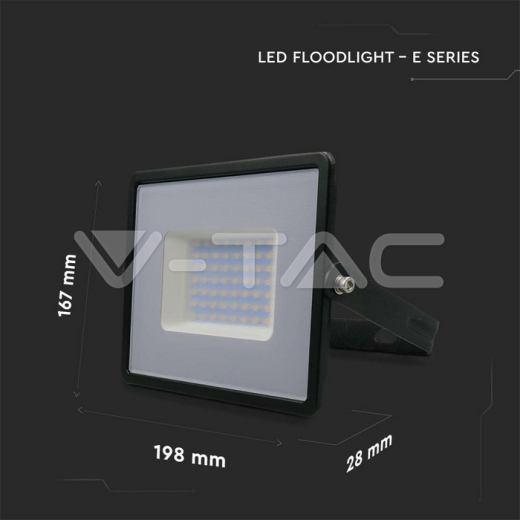 50W LED Floodlight SMD E-Series G2 Black Body 4000K - 7