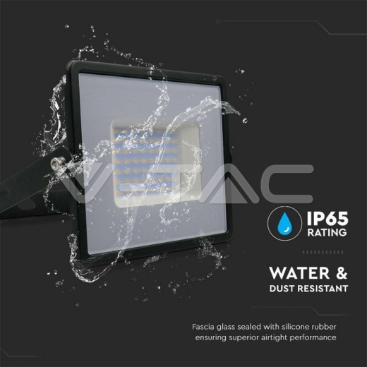 Proyector LED 50W SMD E-Series Cuerpo negro 6500K - 5