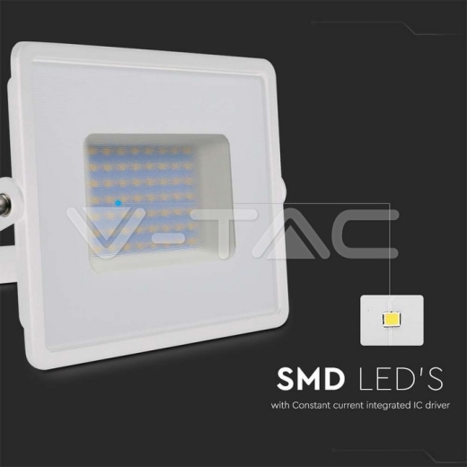 50W LED Floodlight SMD E-Series G2 White Body 6500K - 2