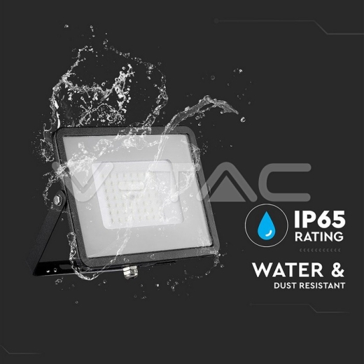 50W LED Floodlight SMD SAMSUNG Chip Black Body 4000K - 10