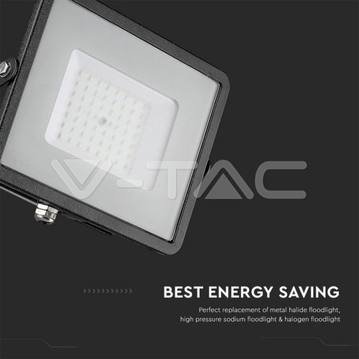 50W LED Floodlight SMD SAMSUNG Chip Black Body 4000K - 9